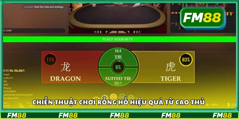 Chiến thuật chơi Rồng Hổ hiệu quả từ cao thủ